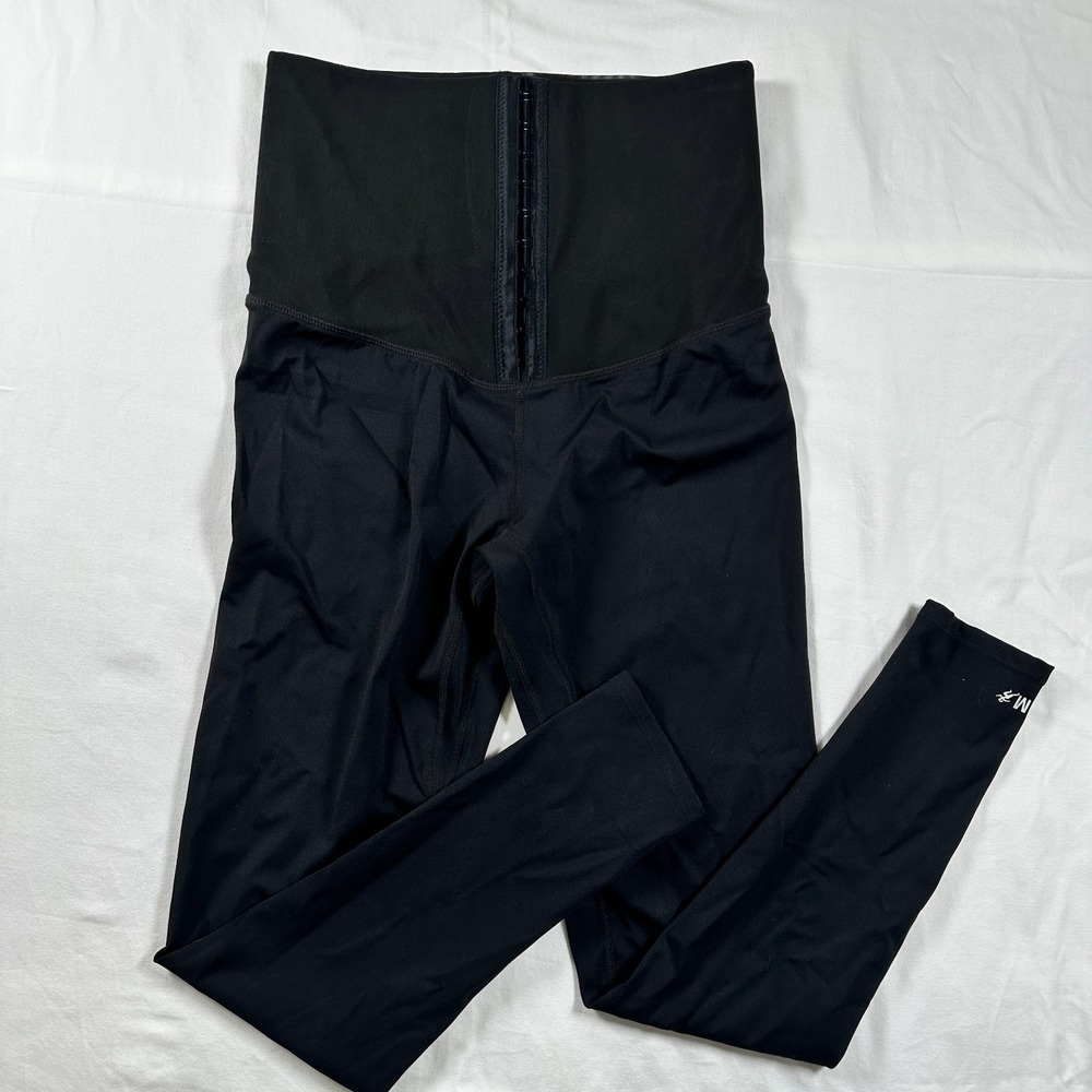 High Waist Full Length Shaper Front Hook Legging Shaping Large Black